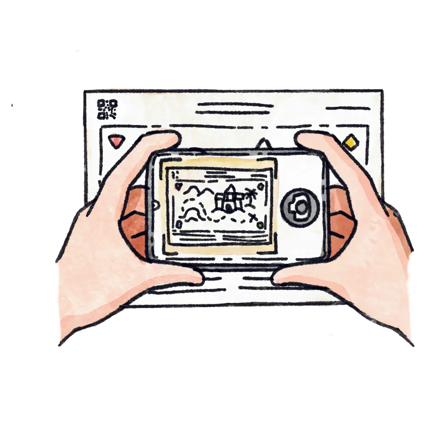 Foto der Karte machen